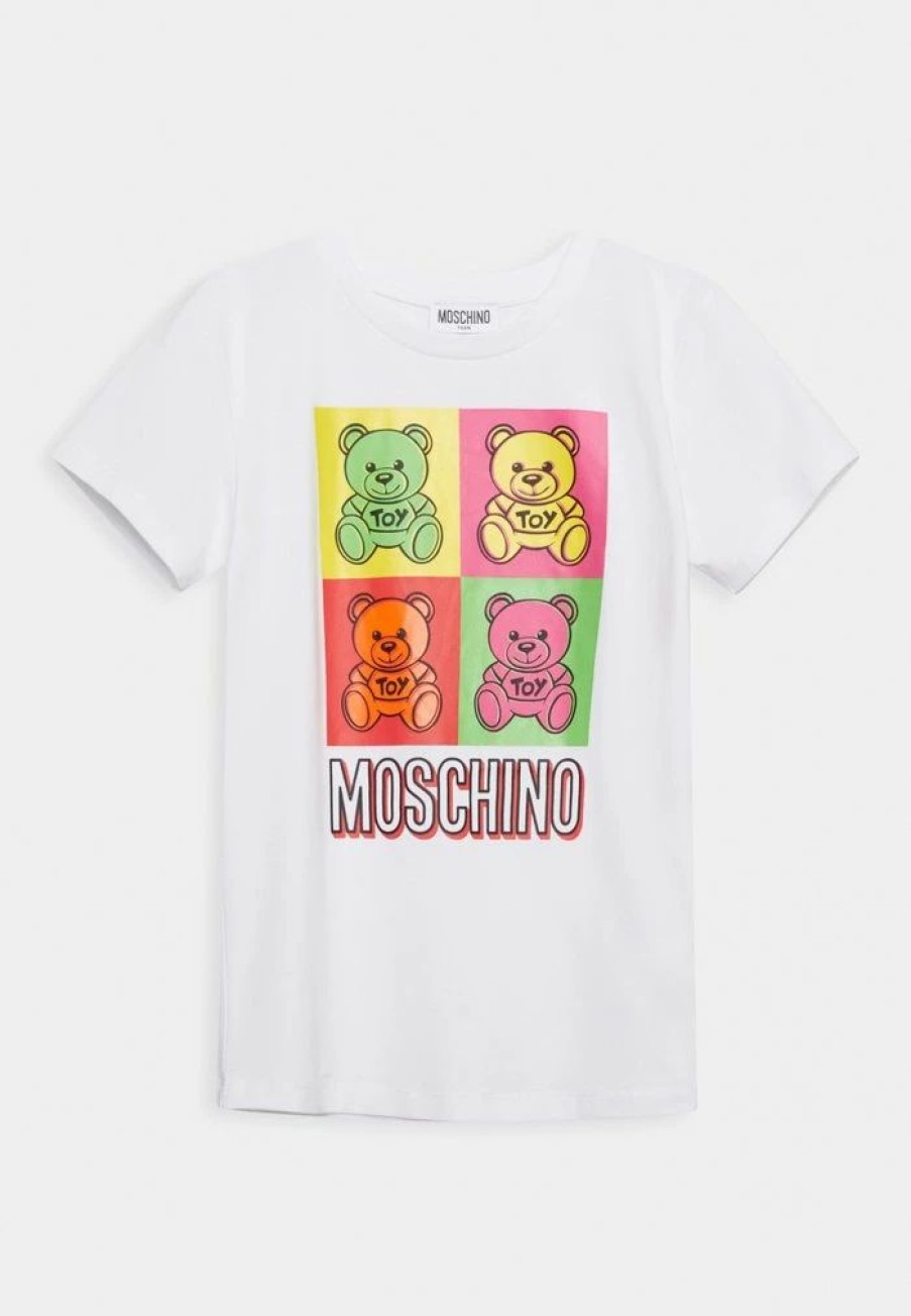 * | Moschino Tee Unisex Print T-Shirt Optical White