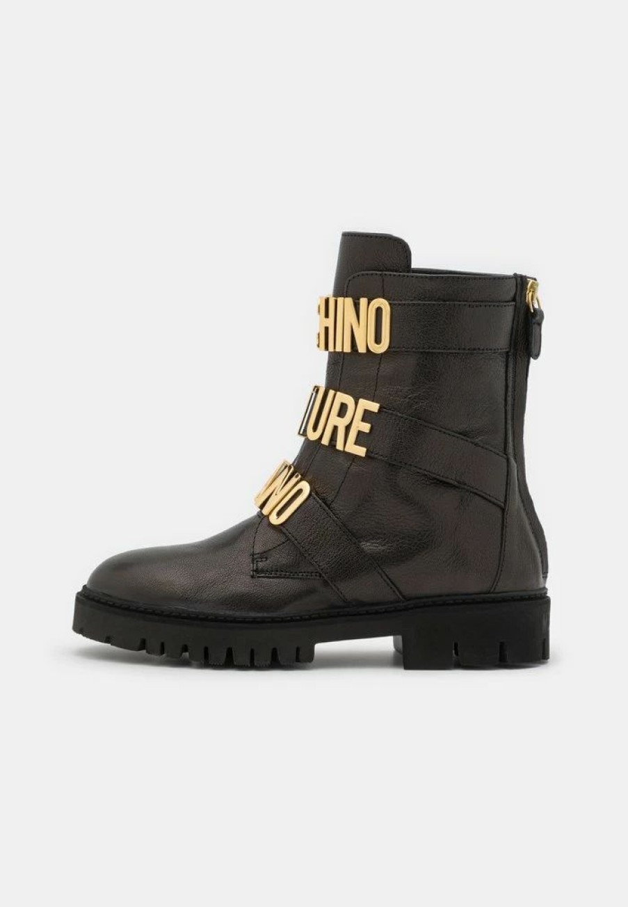 * | Moschino Cowboy/Biker Ankle Boot Nero