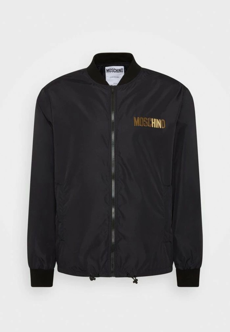 * | Moschino Long Jacket Bomber Jacket Black