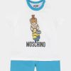 * | Moschino Minions Set Unisex Print T-Shirt Aquarius Blue