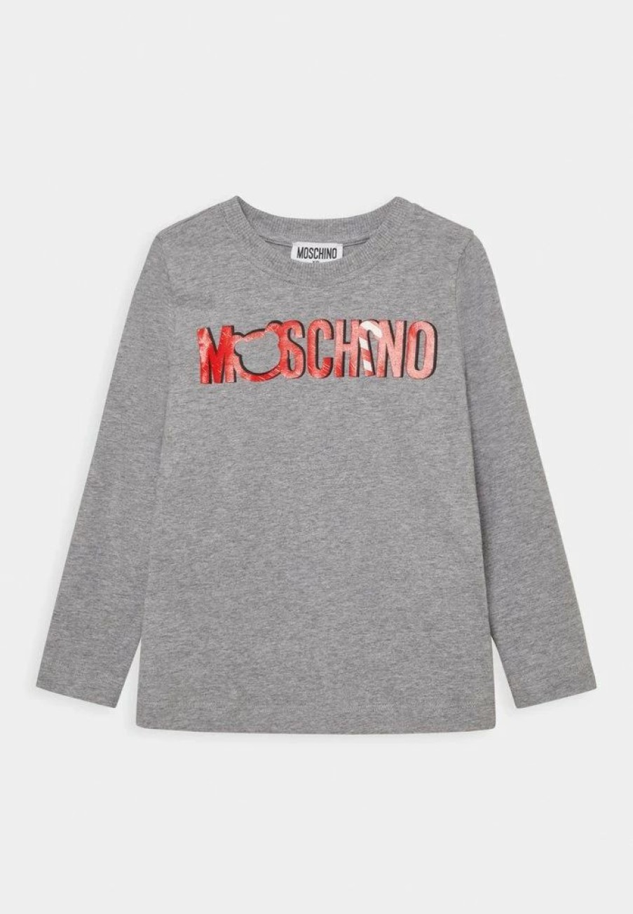 * | Moschino Unisex Long Sleeved Top Melange Grey