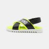 * | Moschino Sandals Black/Neon Yellow/White