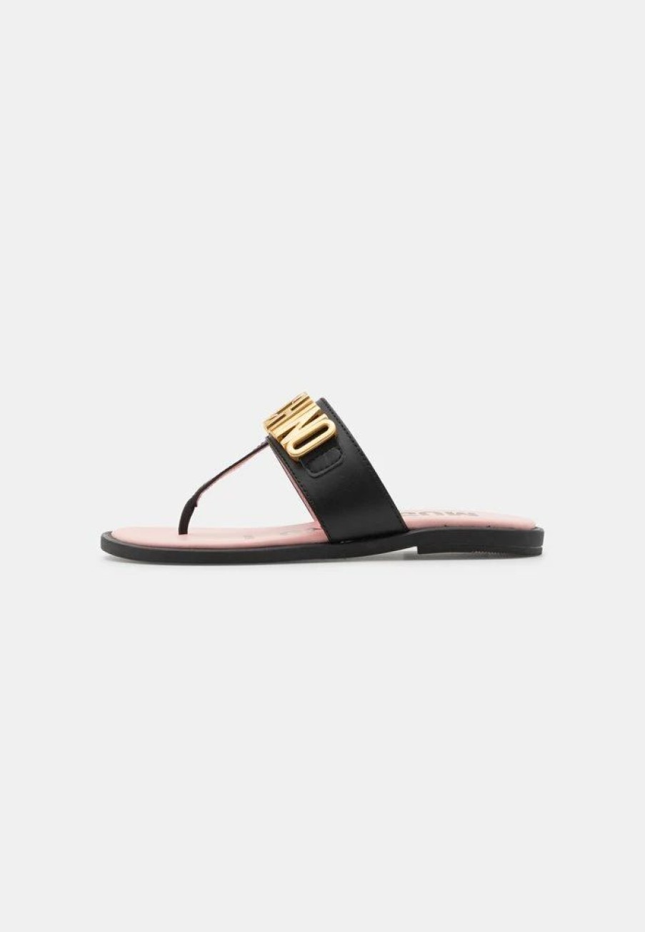 * | Moschino T-Bar Sandals Black/Gold