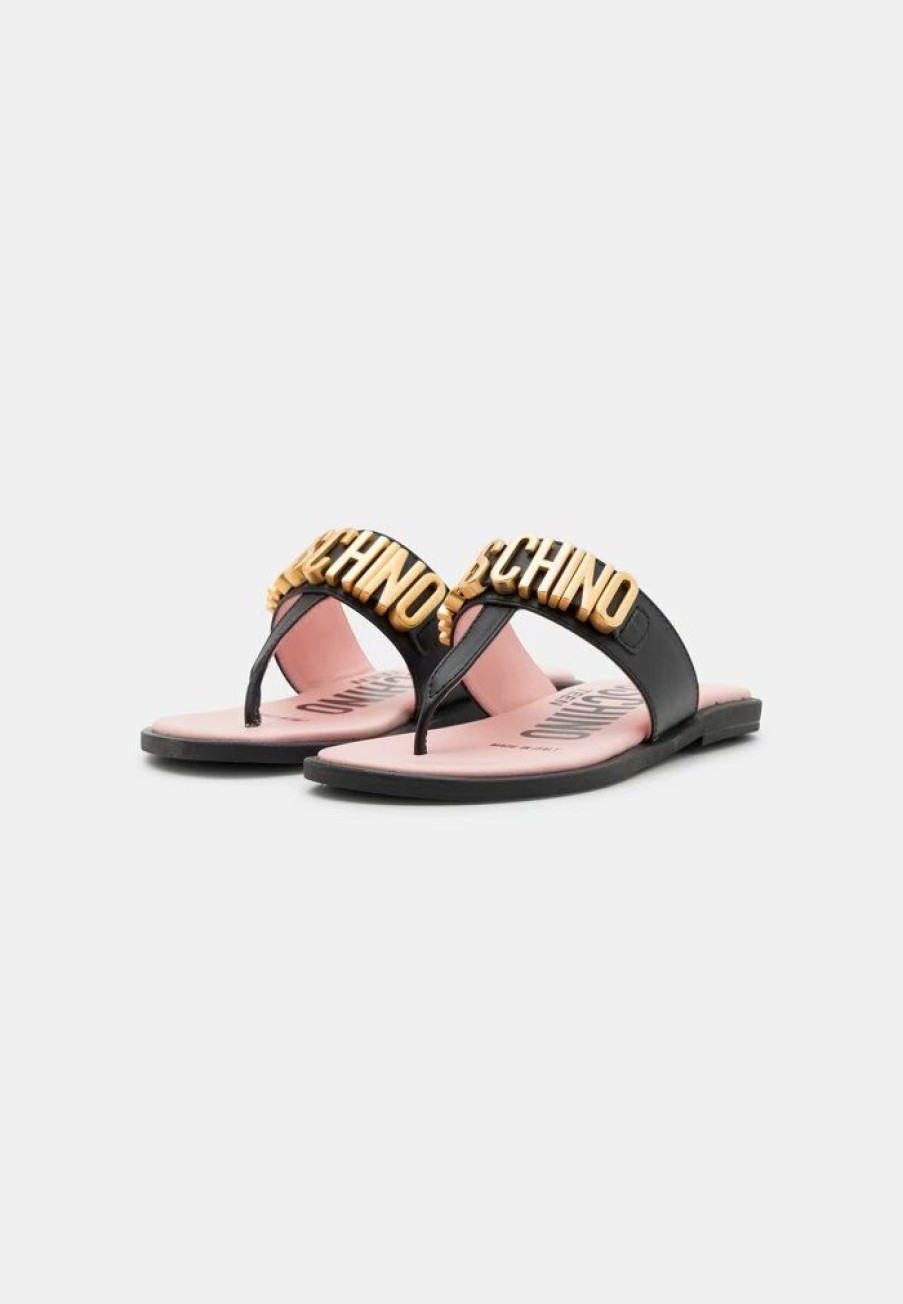 * | Moschino T-Bar Sandals Black/Gold