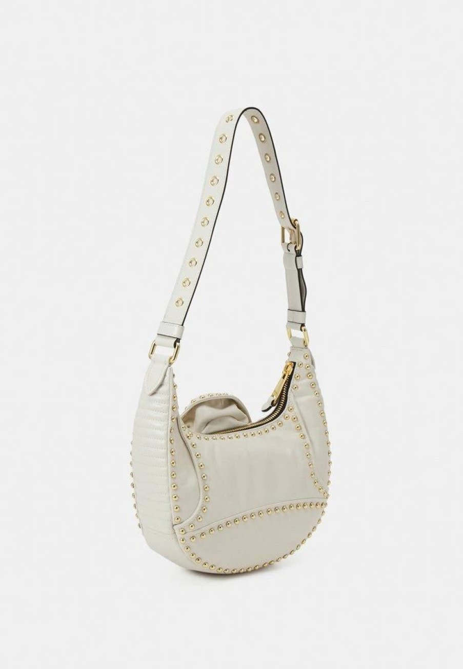 * | Moschino Biker Bag Studs Shoulder Handbag White