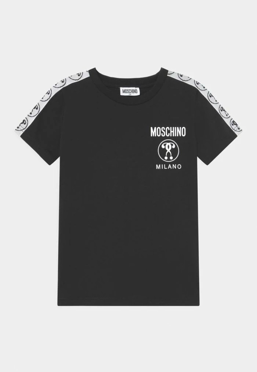 * | Moschino Unisex Print T-Shirt Black