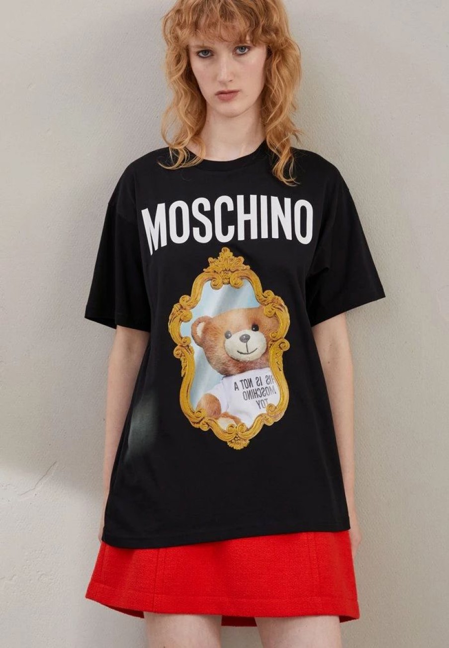 * | Moschino Print T-Shirt Black