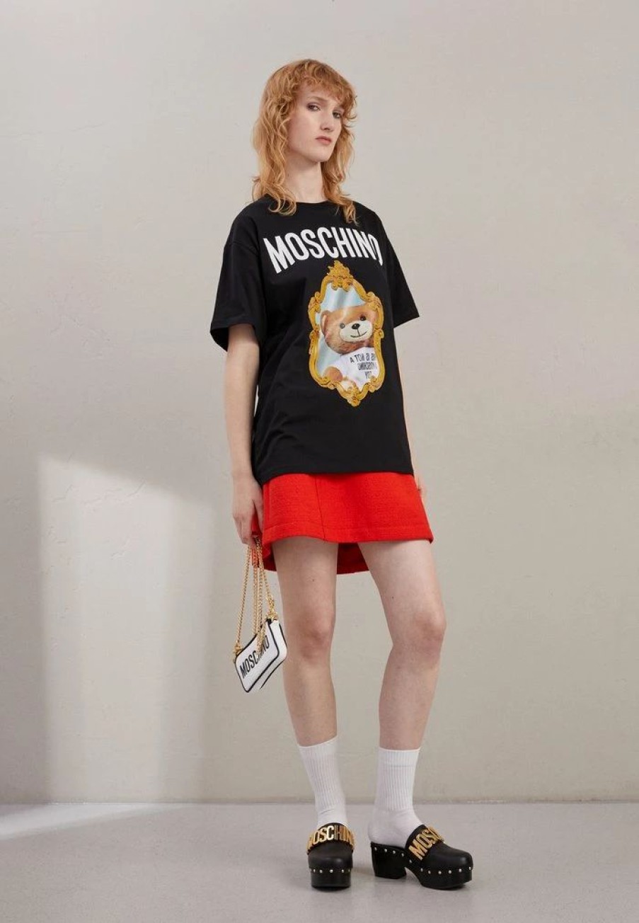 * | Moschino Print T-Shirt Black