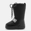 * | Moschino Elastic Band Maxi Logo Winter Boots Black