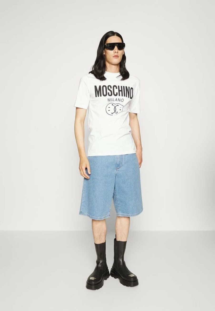 * | Moschino Print T-Shirt Fantasy White