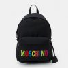 * | Moschino Multicolor Logo Unisex Rucksack Black