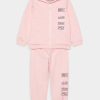 * | Moschino Hooded Tracksuit Unisex Zip-Up Sweatshirt Sugar Rose