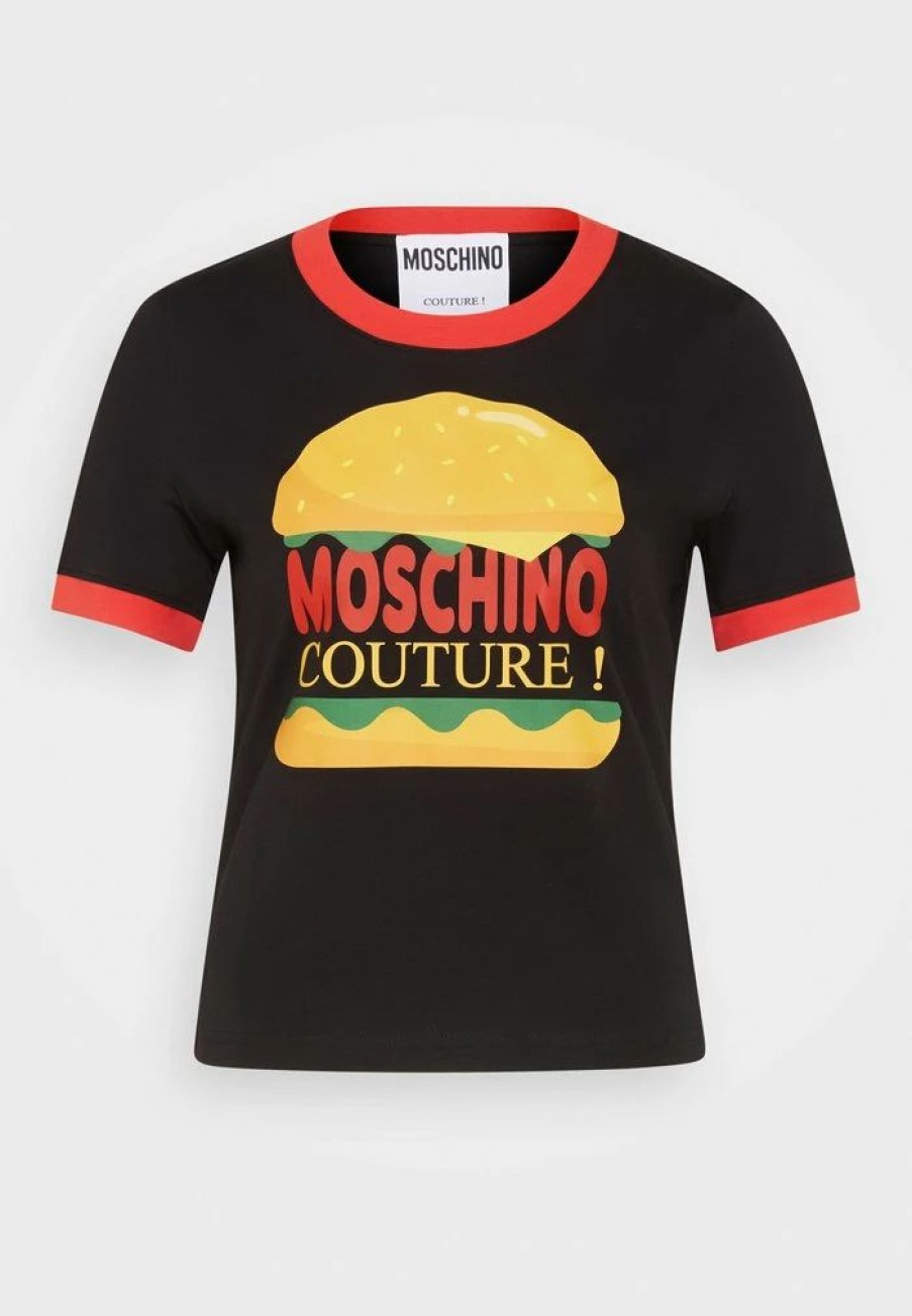 * | Moschino Diner Group Print T-Shirt Black