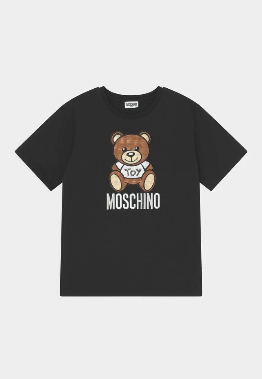 * | Moschino Maxi Unisex Print T-Shirt Black