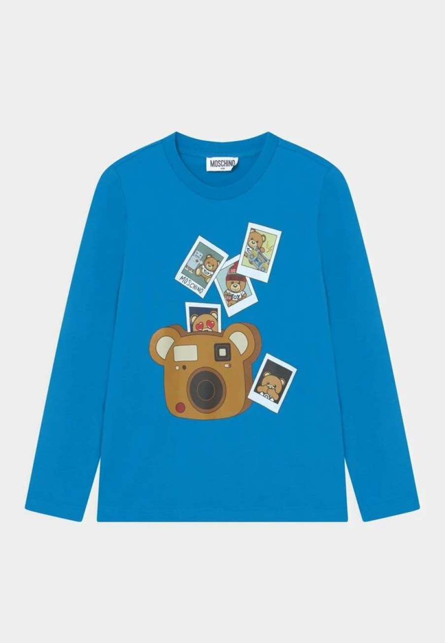 * | Moschino Unisex Long Sleeved Top Brilliant Blue