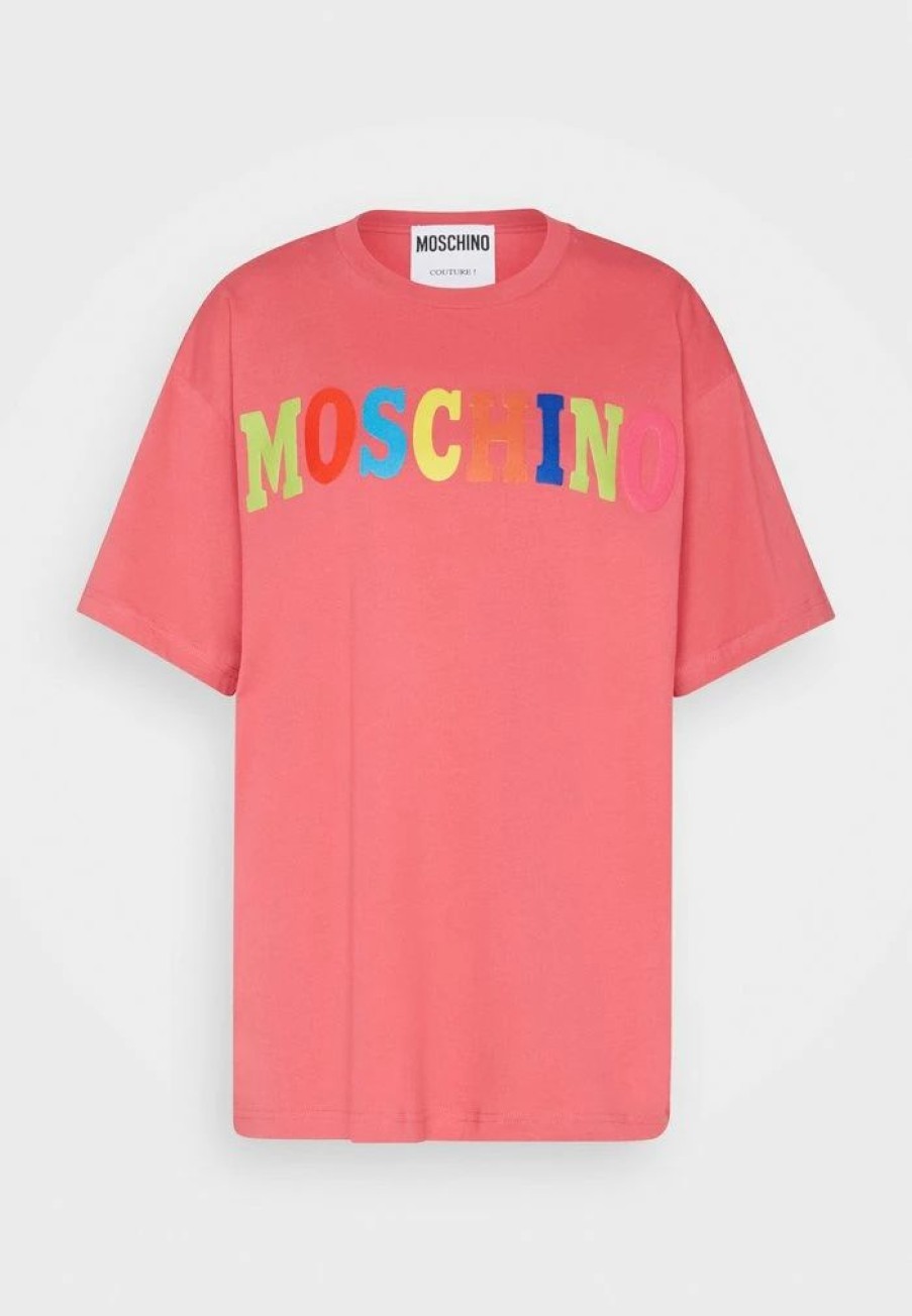 * | Moschino Logo Print T-Shirt Fucsia