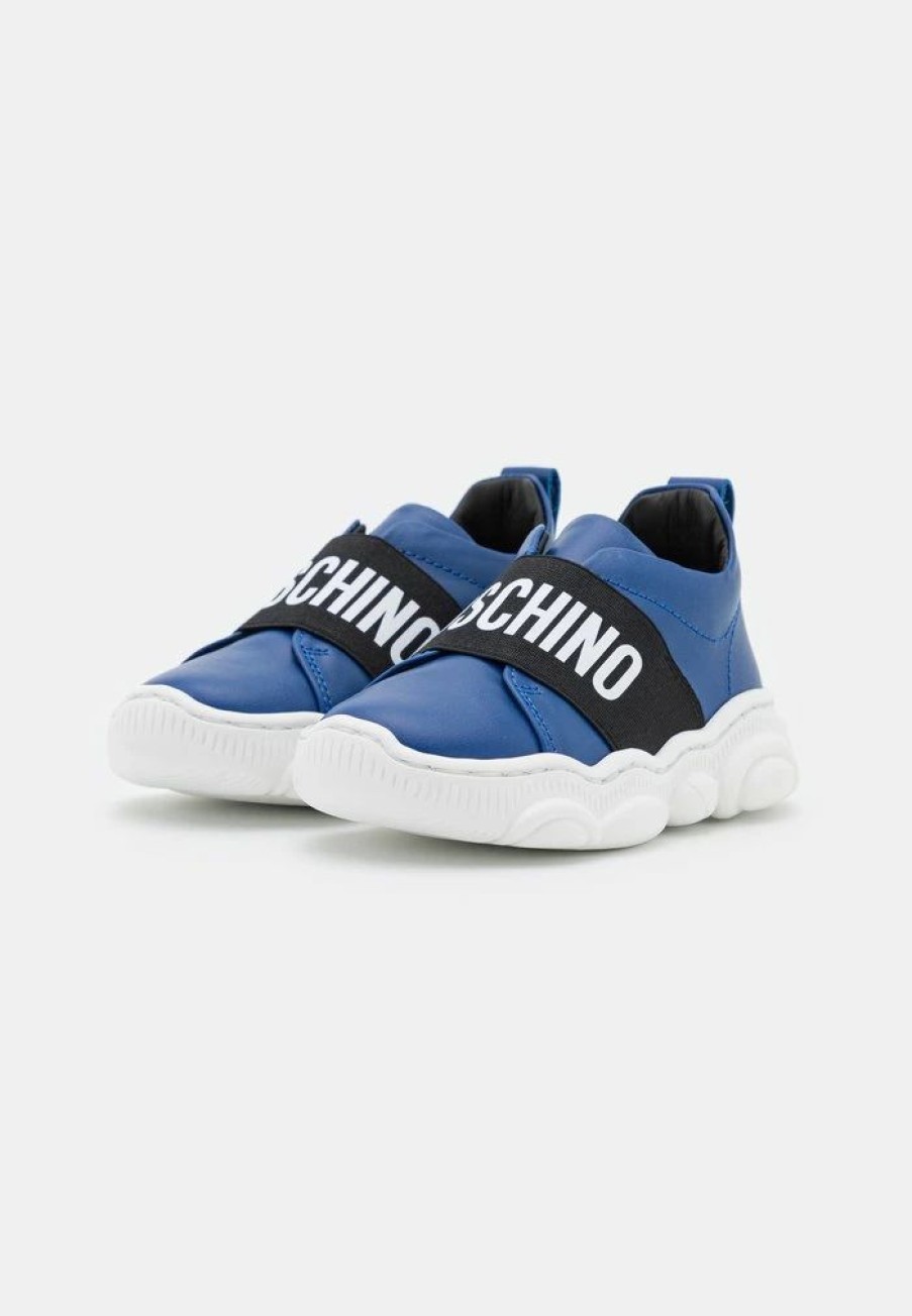 * | Moschino Unisex Trainers Indigo/Black/White