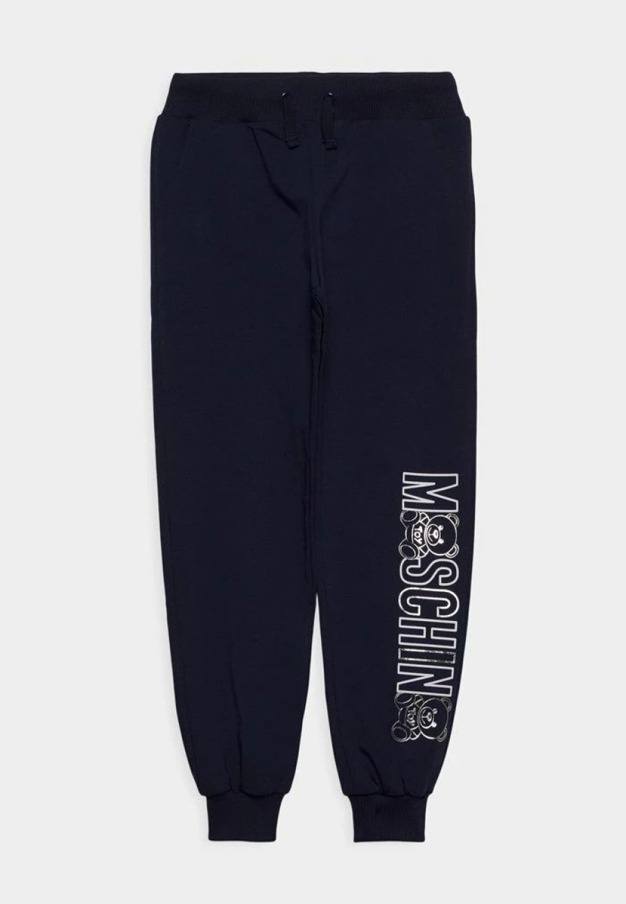 * | Moschino Unisex Tracksuit Bottoms Navy Blue