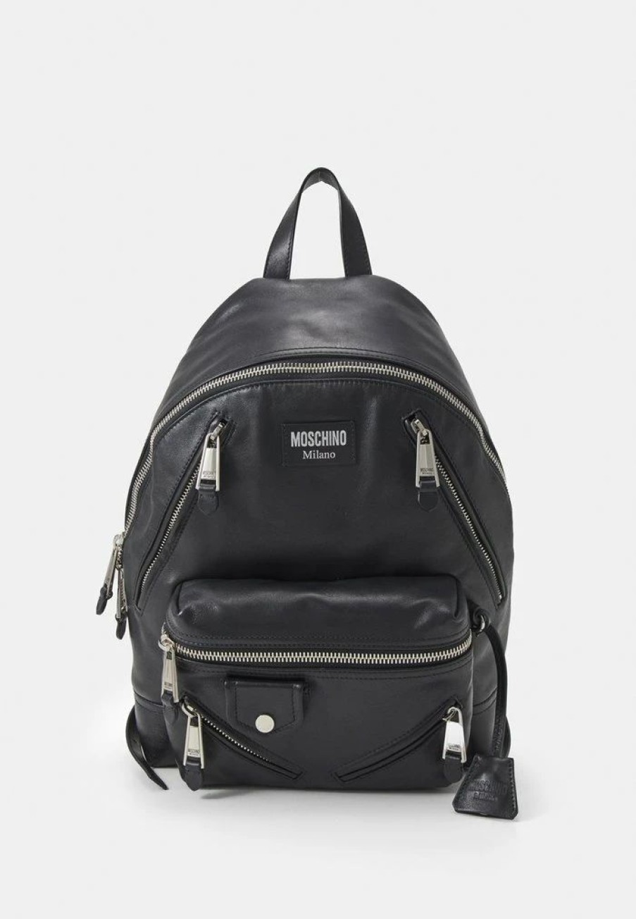 * | Moschino Biker Bag Unisex Rucksack Black