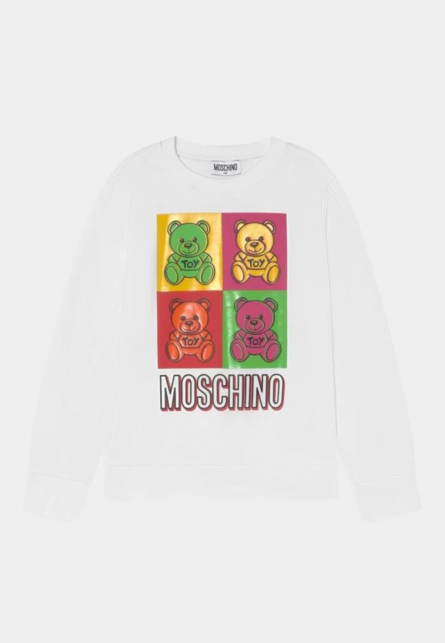 * | Moschino Unisex Long Sleeved Top Optical White