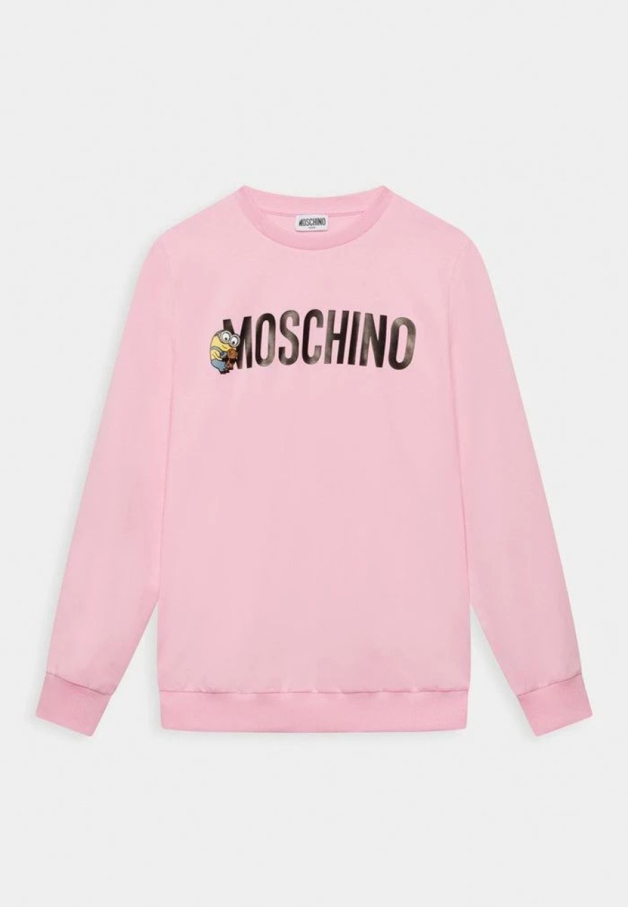 * | Moschino Addition Minions Unisex Sweatshirt Sweet Pink