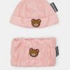 * | Moschino Kid Teen Hat And Neck Warmer Unisex Set Scarf Sugar Rose