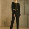 * | Moschino Bondage Buckle Trousers Black