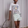 * | Moschino Teddy Patchwork Shorts White