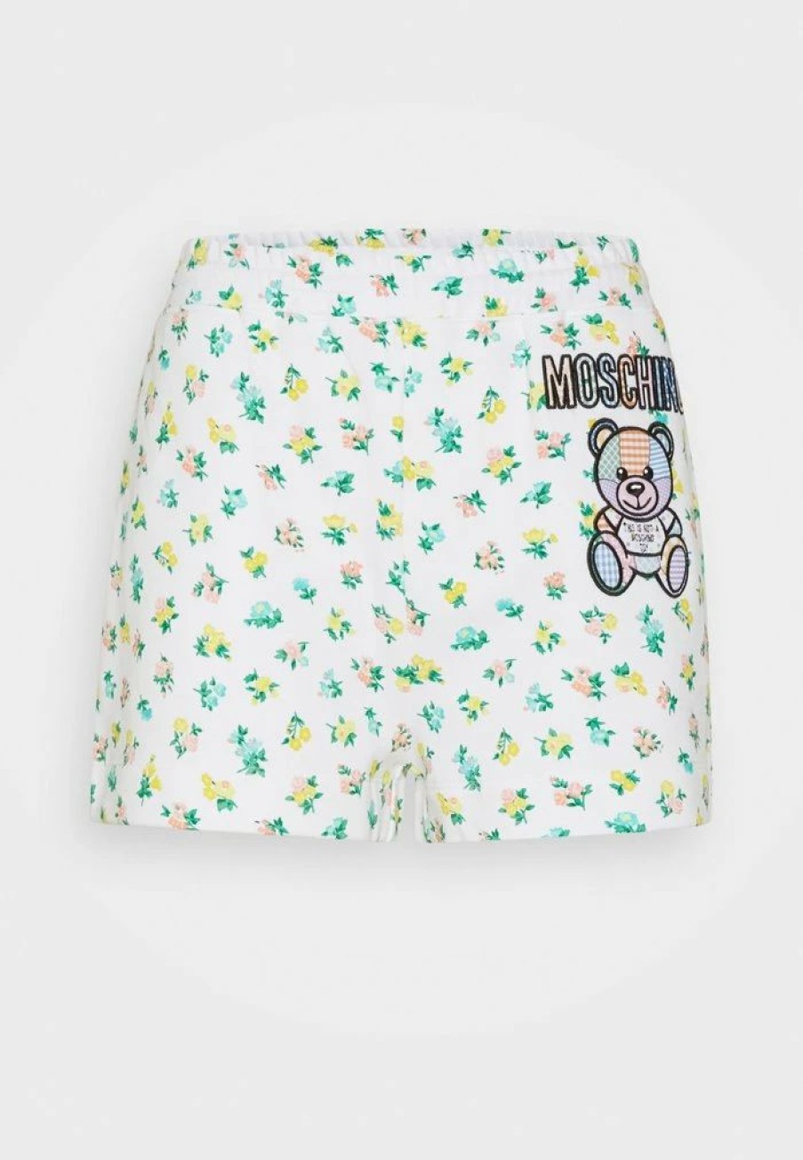 * | Moschino Teddy Patchwork Shorts White