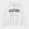 * | Moschino Hooded Unisex Sweatshirt Optical White