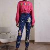 * | Moschino Animal Patches Slim Fit Jeans Blue Denim