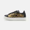 * | Moschino Box Lace Maxi Logo Print Trainers Black