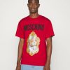 * | Moschino Mirror Bear Print T-Shirt Fantasy Red