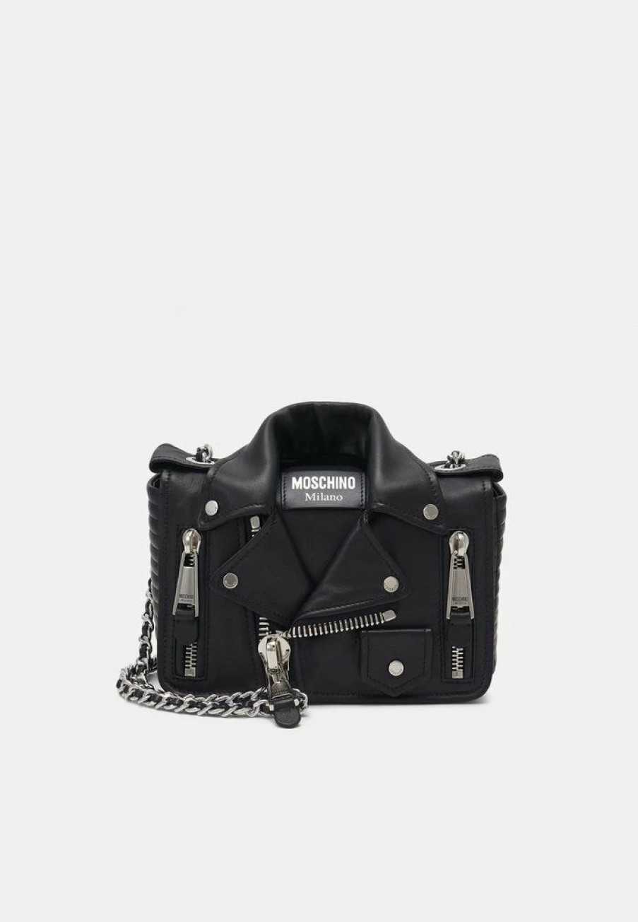 * | Moschino Biker Bag Shoulder Bag Handbag Black