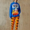 * | Moschino Stamp Look Tiger Print On Stretch Jeans Tapered Fit Orange