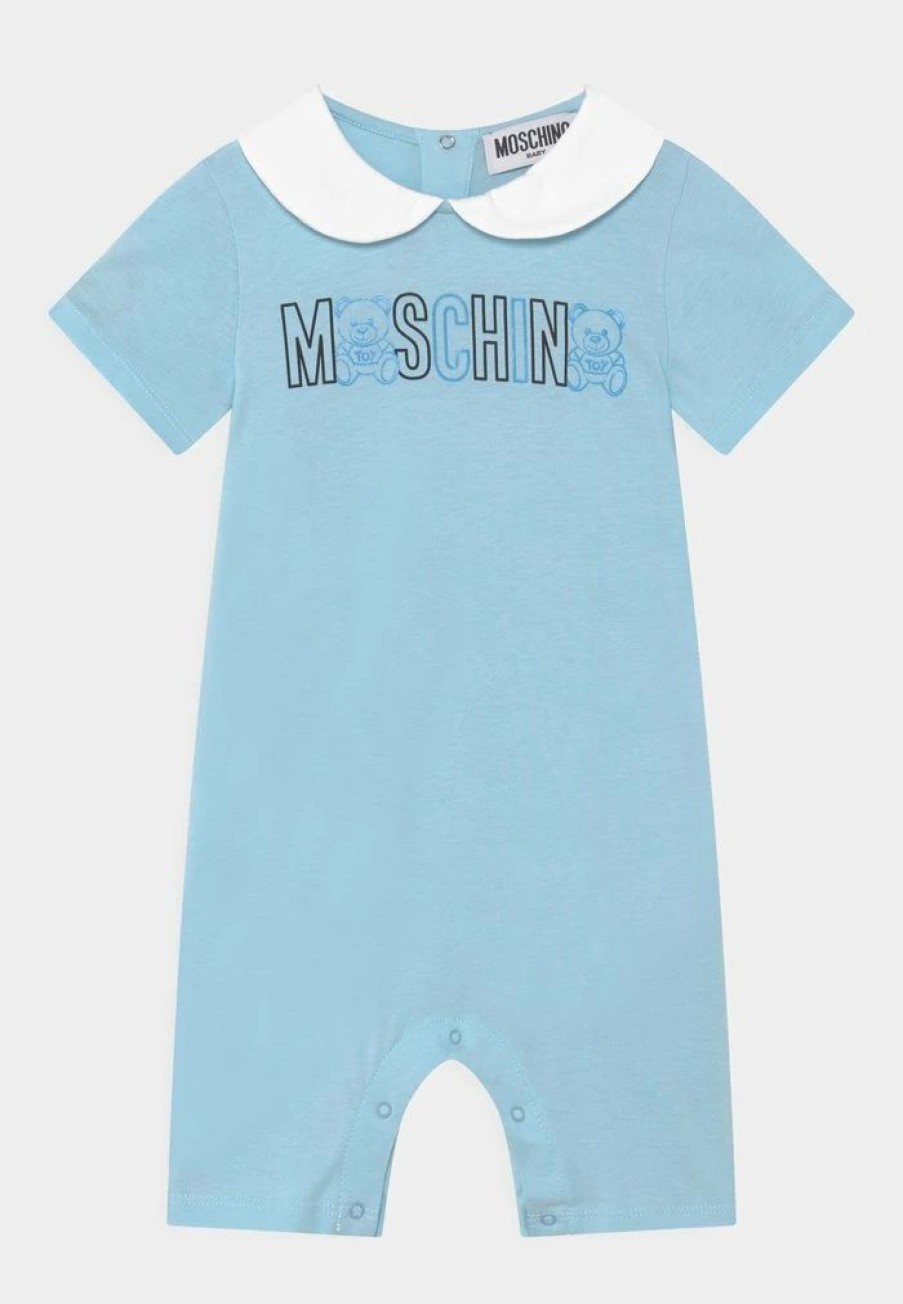 * | Moschino Romper With Gift Box Unisex Jumpsuit Baby Sky Blue