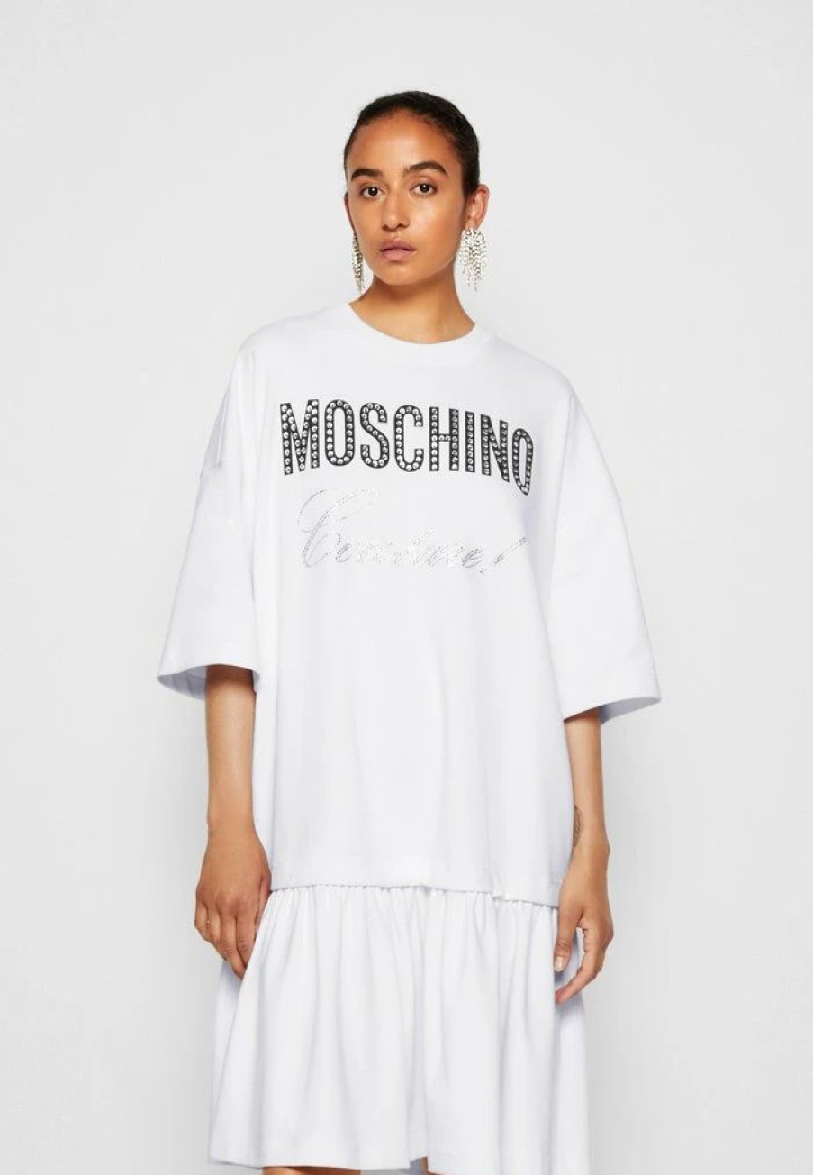 * | Moschino Unitard Jersey Dress White