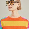 * | Moschino Color Block Jumper Yellow/Orange/Purple