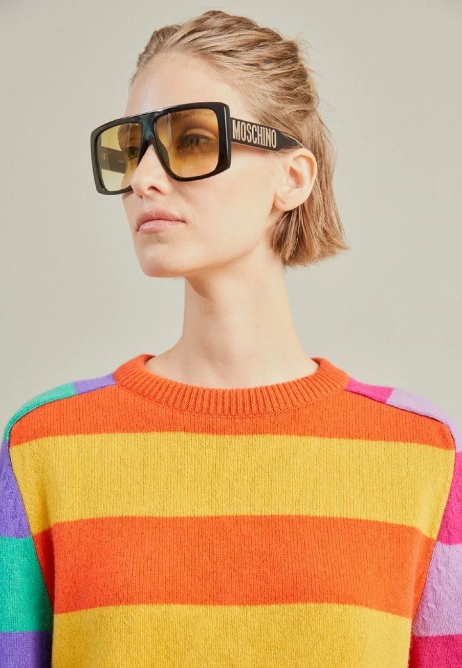 * | Moschino Color Block Jumper Yellow/Orange/Purple