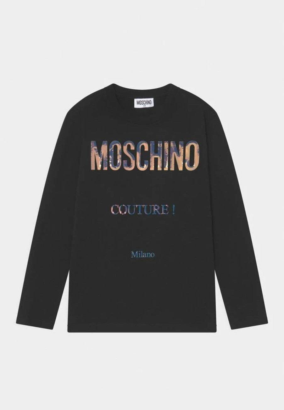 * | Moschino Unisex Long Sleeved Top Black