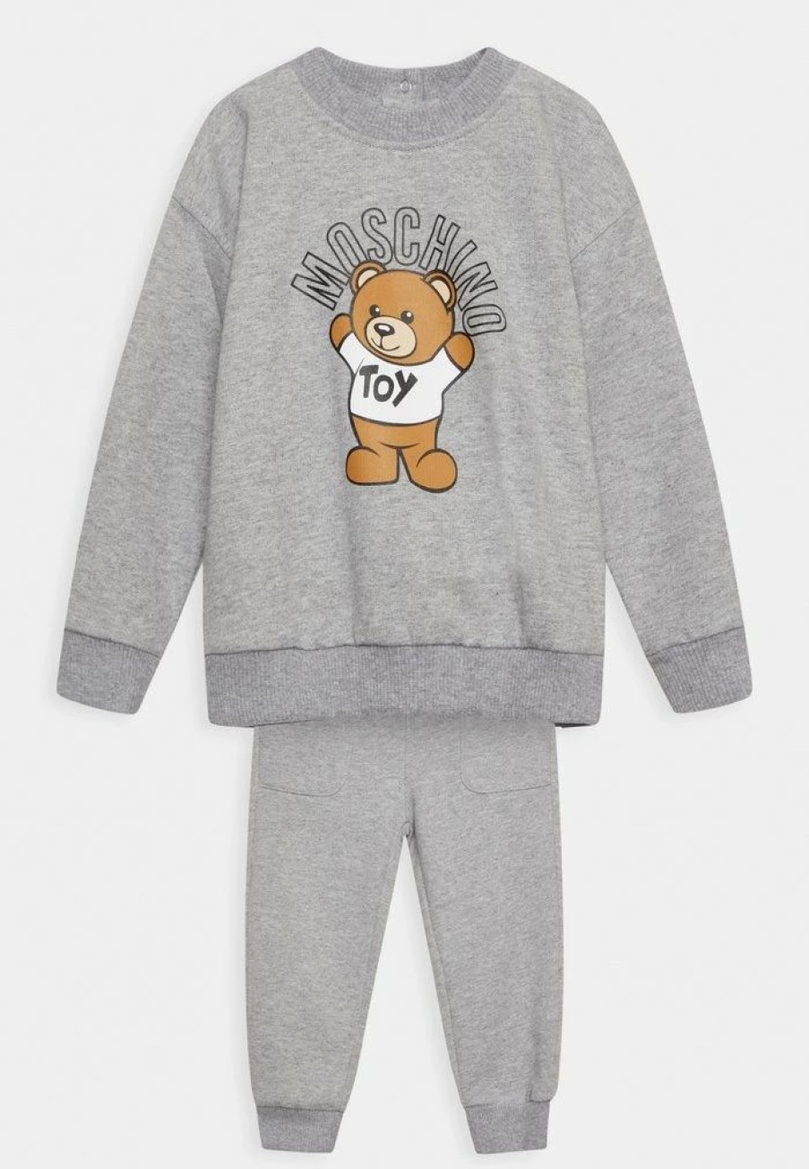 * | Moschino Tracksuit Unisex Set Sweatshirt Melange Grey