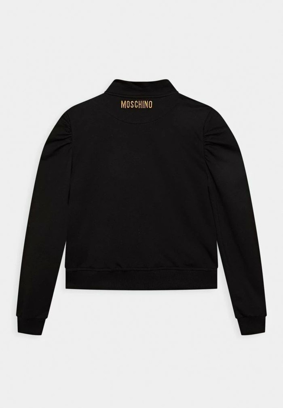 * | Moschino Zipped Zip-Up Sweatshirt Black