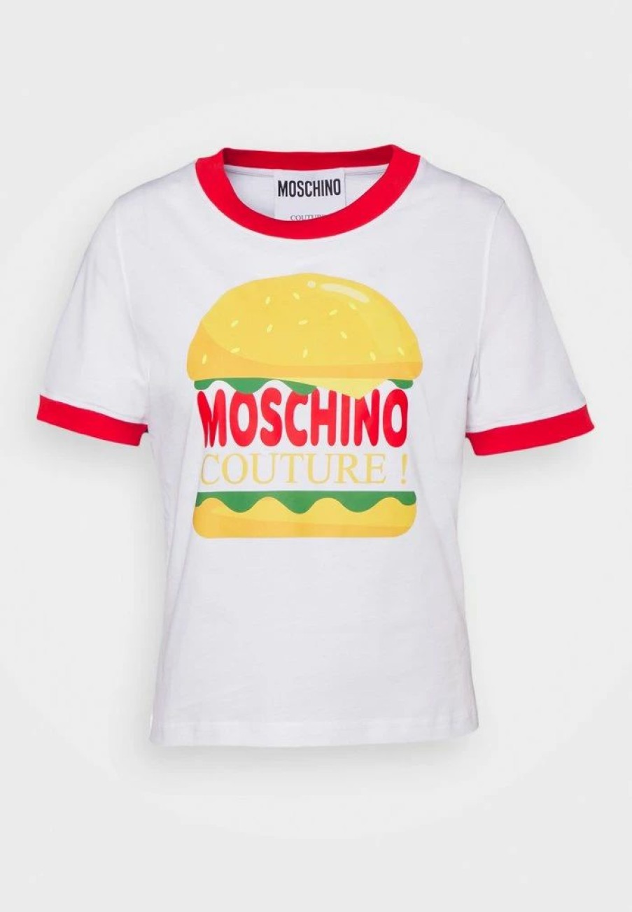 * | Moschino Diner Group Print T-Shirt White