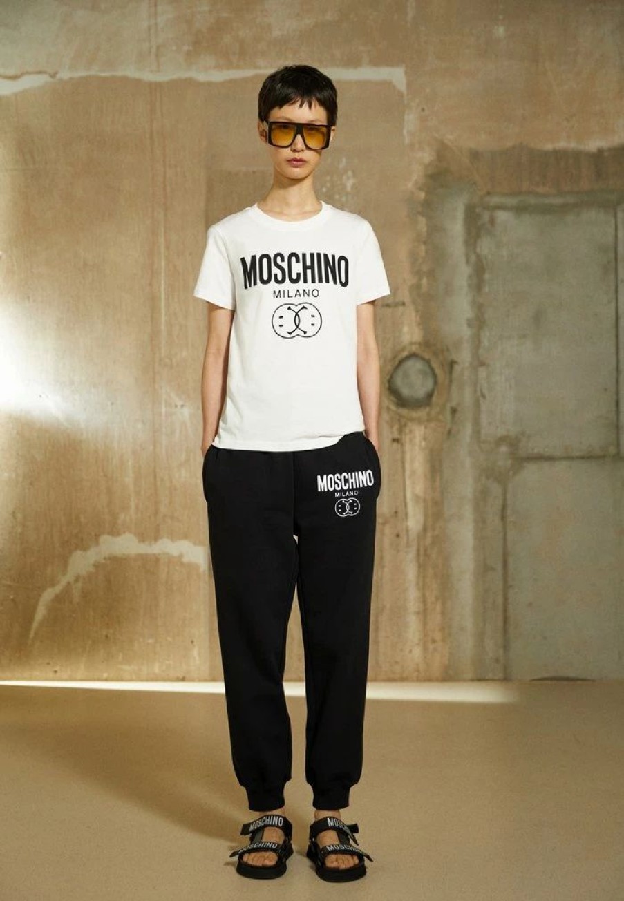 * | Moschino Double Smile Tracksuit Bottoms Fantasy Black