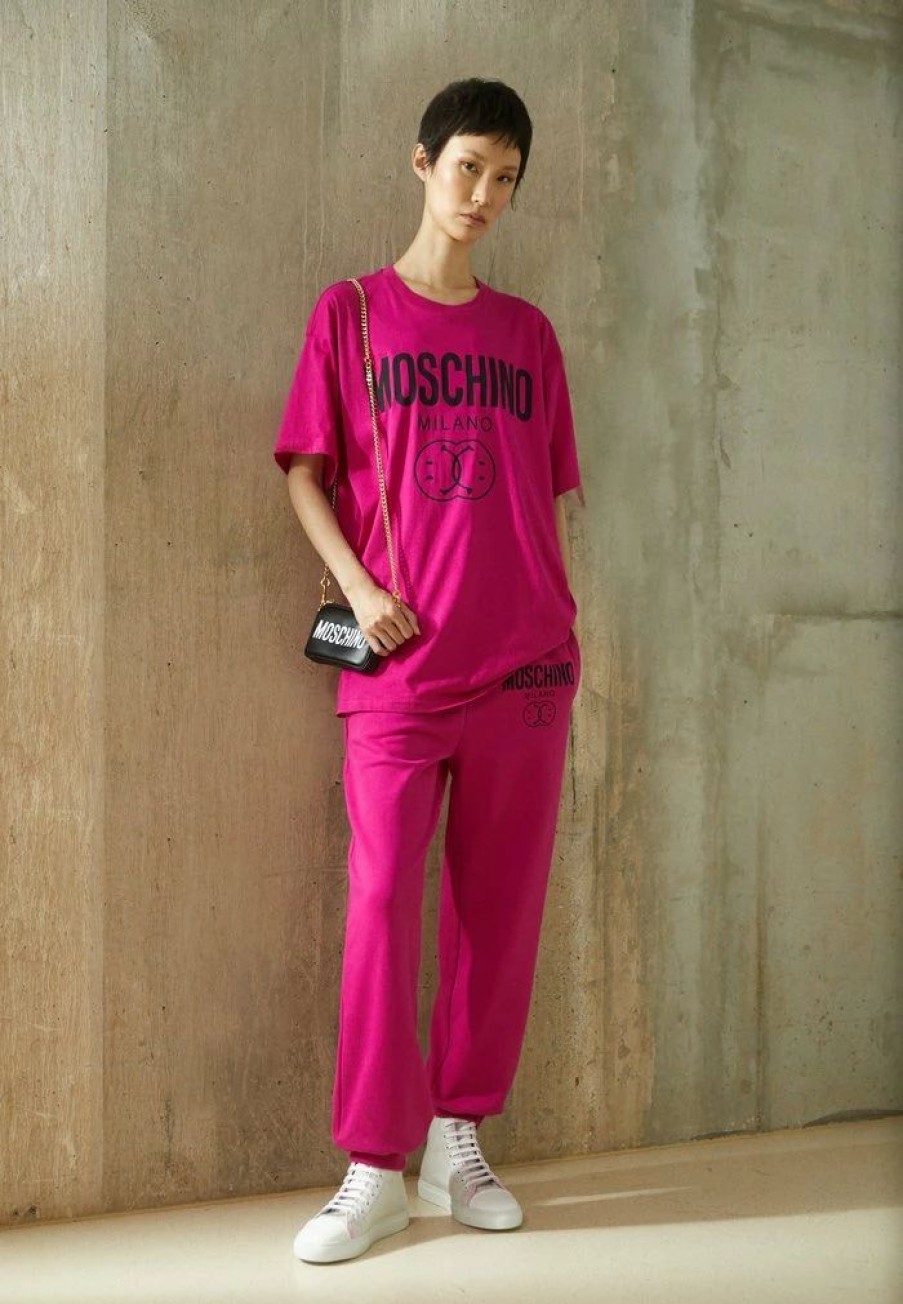 * | Moschino Double Smile Tracksuit Bottoms Fantasy Violet