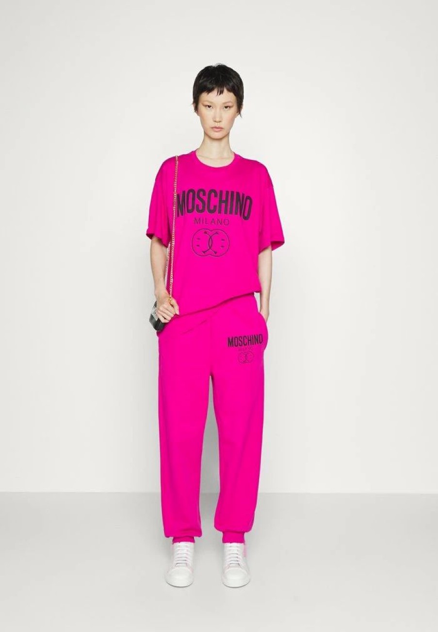 * | Moschino Double Smile Tracksuit Bottoms Fantasy Violet