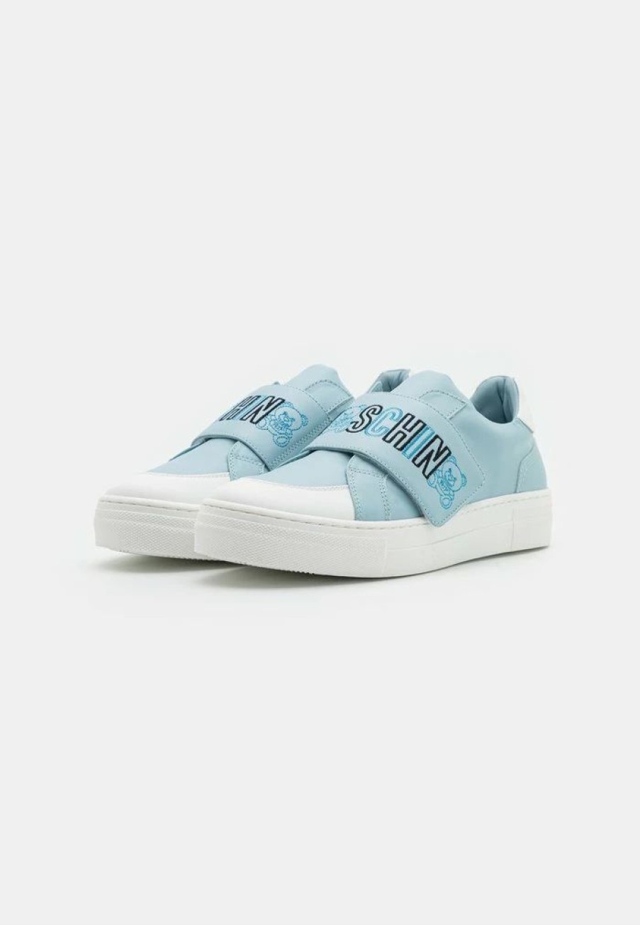 * | Moschino Unisex Trainers Sky Blue/White