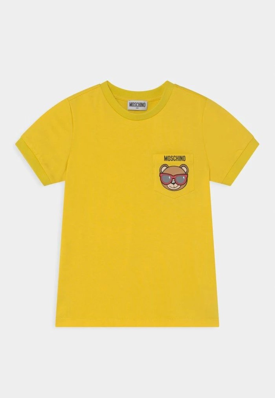 * | Moschino Unisex Print T-Shirt Curry