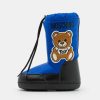 * | Moschino Maxi Fabric Teddy Bear Patch Unisex Winter Boots Bluette