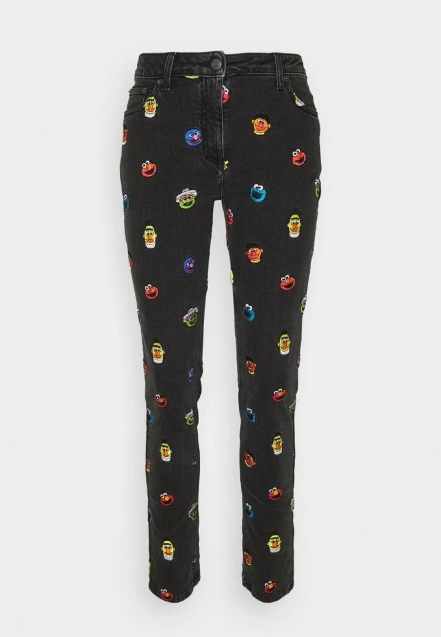 * | Moschino Sesame Street Trousers Jeans Tapered Fit Black